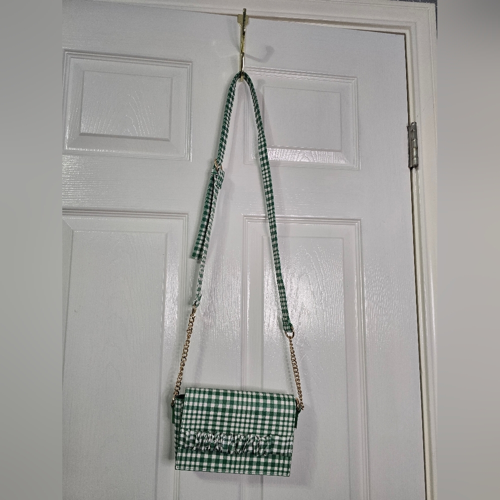 Cato Green Checkered Crossbody Bag